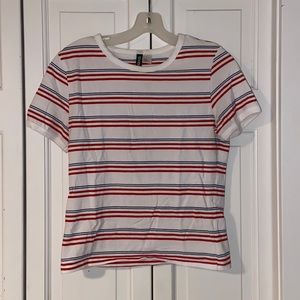 Divided Striped T-Shirt